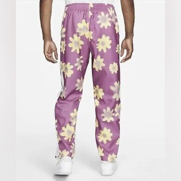Nike Sportswear Standard Fit Floral Print Pants Men's Medium Tapered Joggers - Picture 15 of 15
